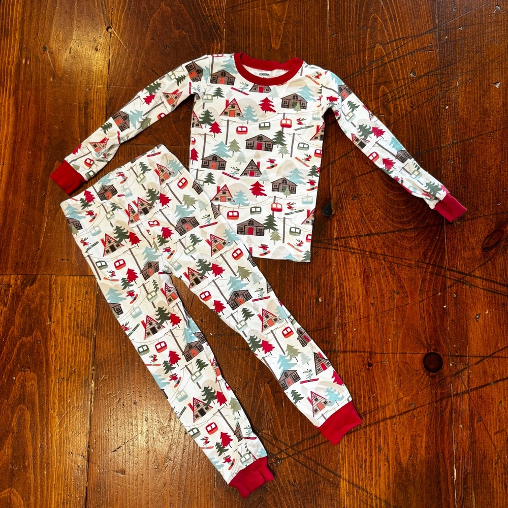 Gymboree Festive Red and White Winter Pajama Set- 5T